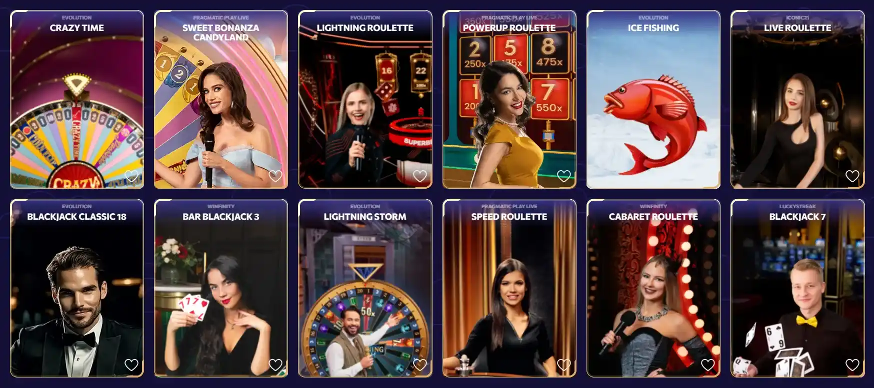 lobby principal du casino en direct Winairlines Casino